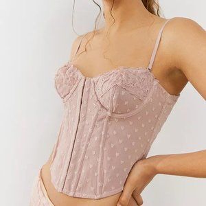 Our From Under by UO - Mauve- Light pink Corset Top